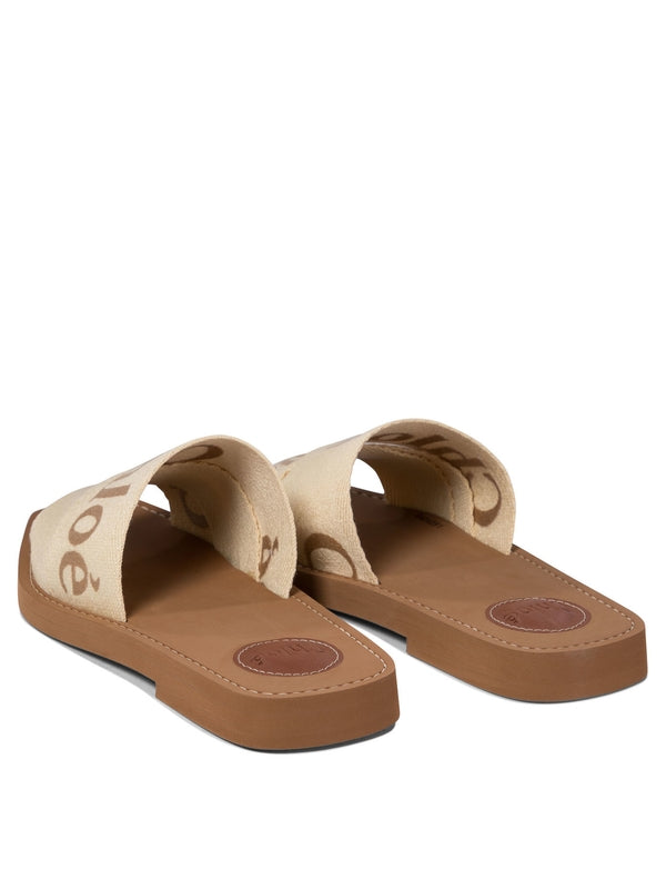 Woody Logo Band Flat Sandals