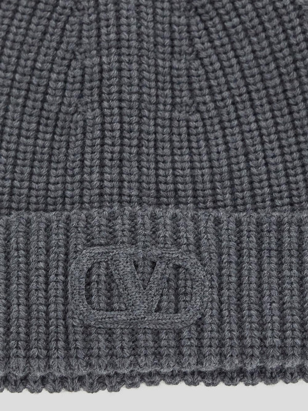 V Logo Beanie