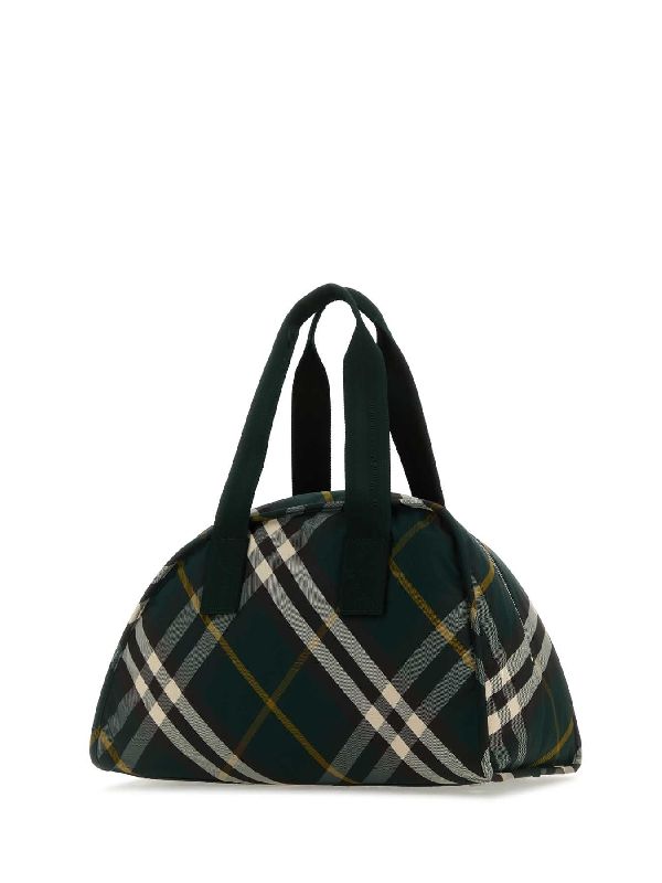 Shield Check Pattern Duffle Bag