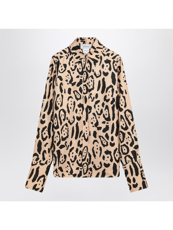 Animal Printed Silk Shirt