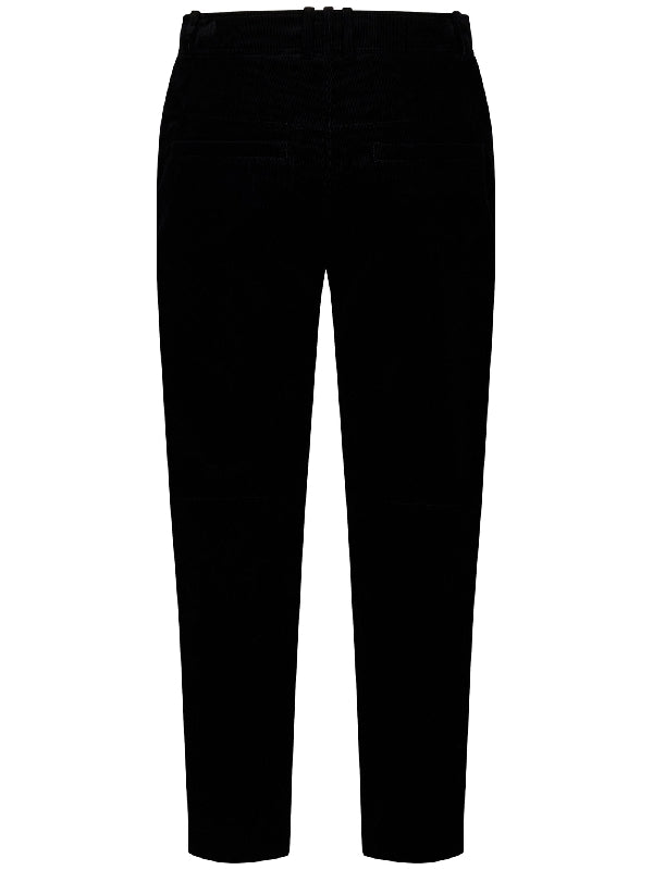 Zip Trimming Cotton Cropped Pants