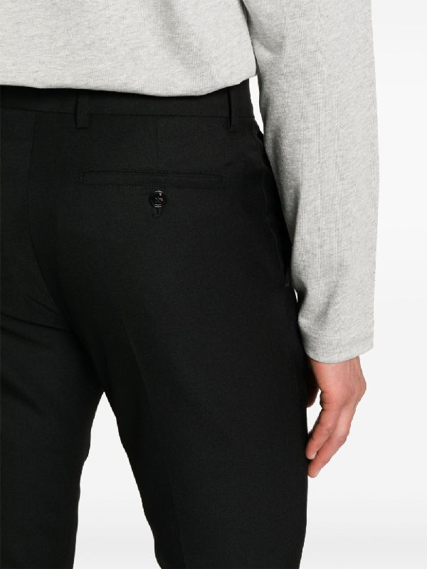 Black Tailored Wool Pants