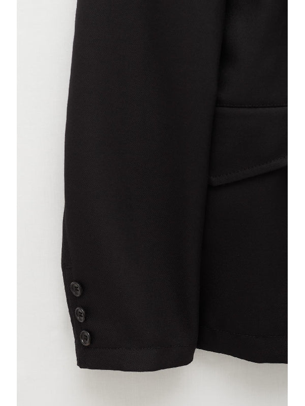 Wool Blend Single Breasted Jacket