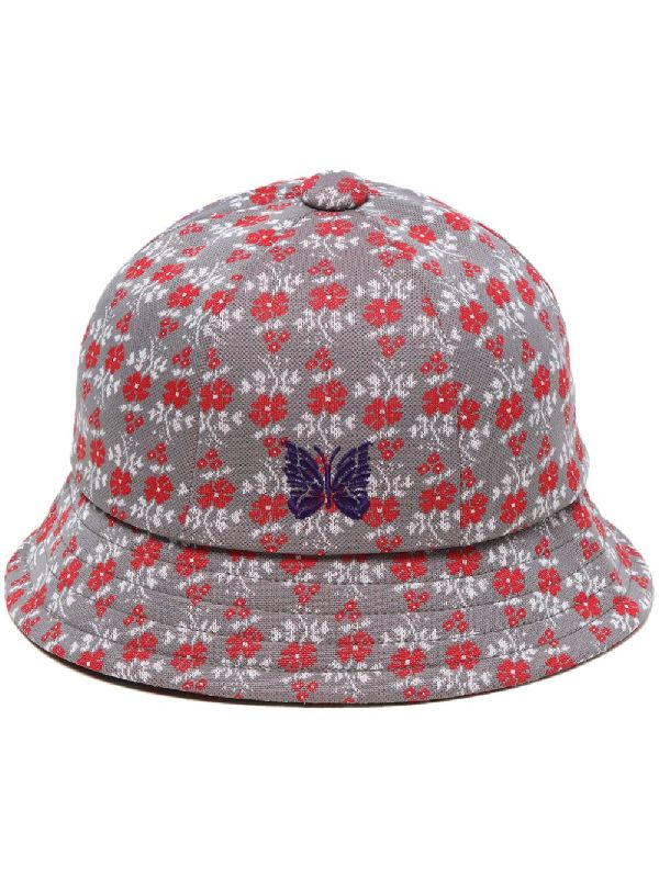 Logo Embroidery Flower Jacquard Bucket
  Hat