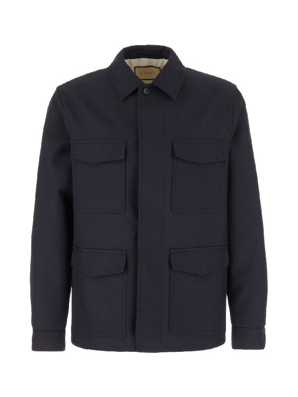 Wool Twill Pocket Jacket