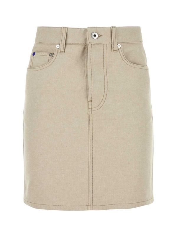 Back EKD Logo Denim Skirt