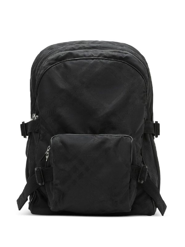 Check Print Jacquard Backpack