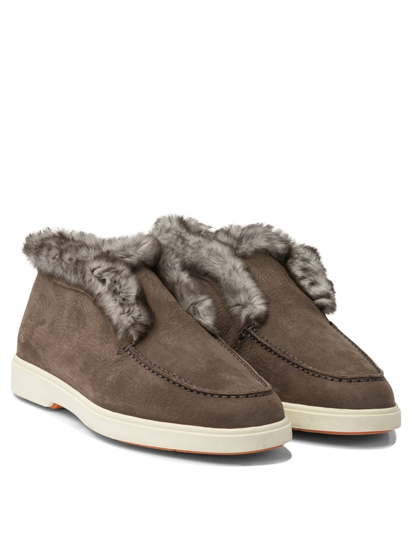 Santoni Brown Ankle Boots