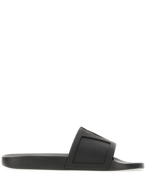 Valentino Black Slides