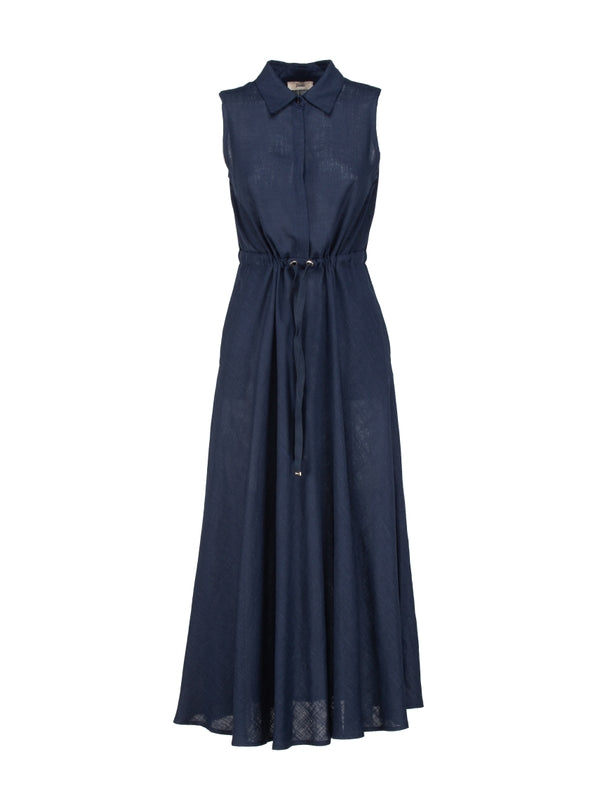 Herno Navy Long Dress