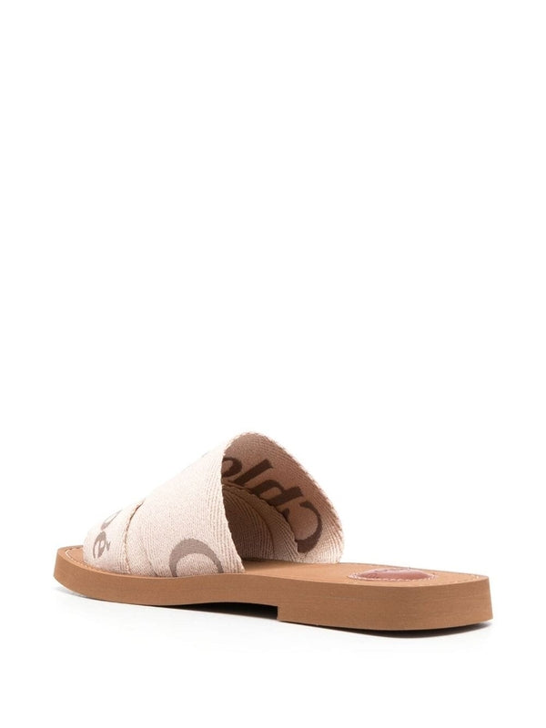 Woody Logo Band Flat Sandals