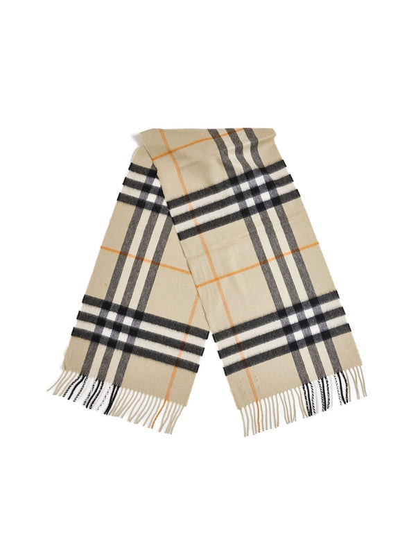 Check Fringe Cashmere Muffler