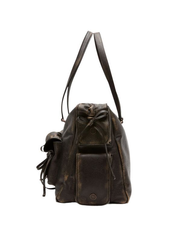 Multi Pocket Leather Shoulder Bag