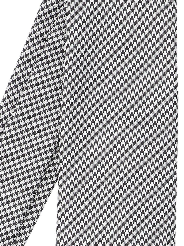 Houndstooth Pattern Silk Necktie