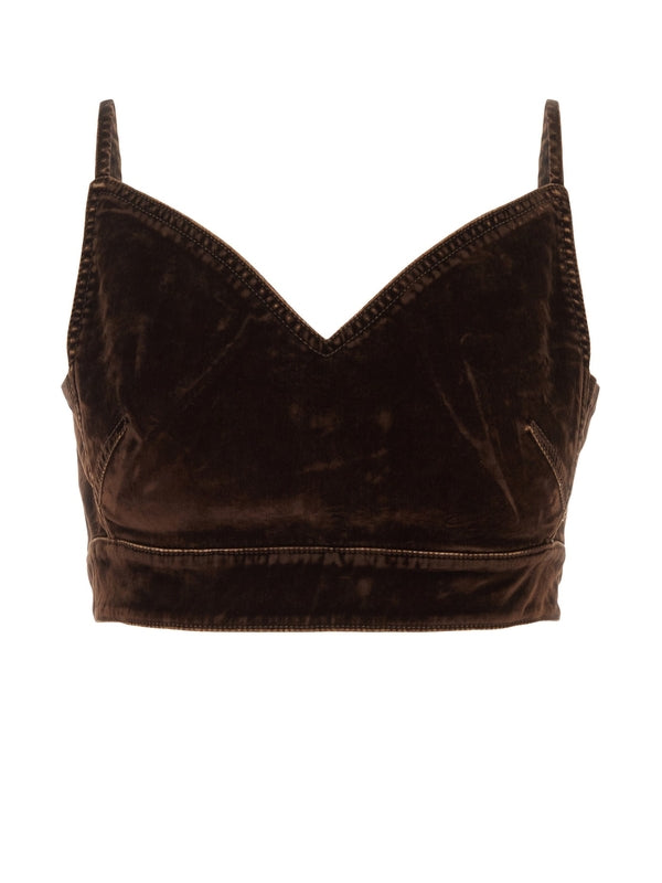 Velvet Cropped Bustier