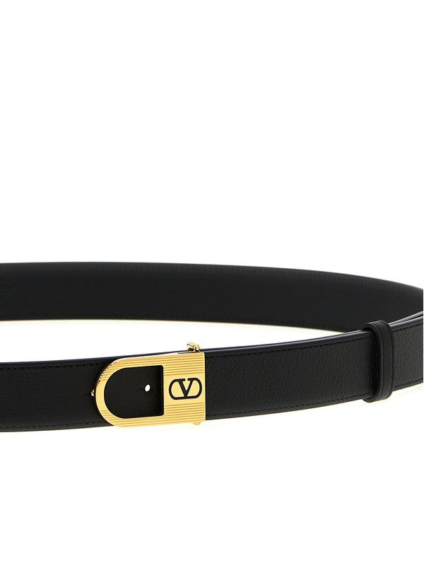 Valentino Black Leather Belts