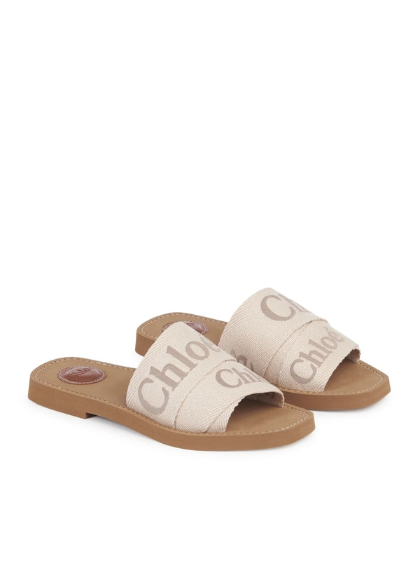 Woody Logo Band Flat Sandals