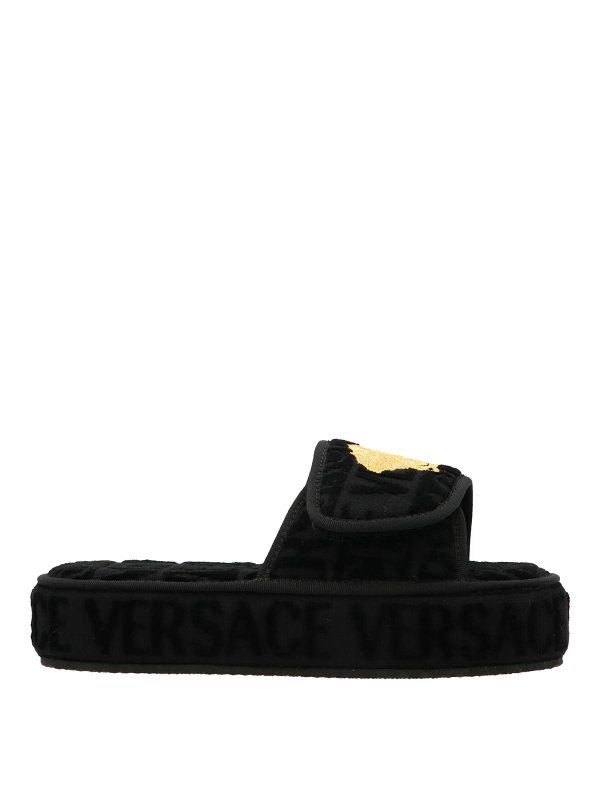 Versace Black Slides