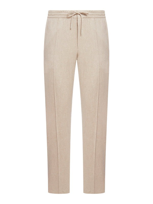 Wool Silk Drawstring Pants