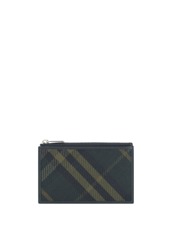 BURBERRY - Check Zipper Card Wallet - Jente