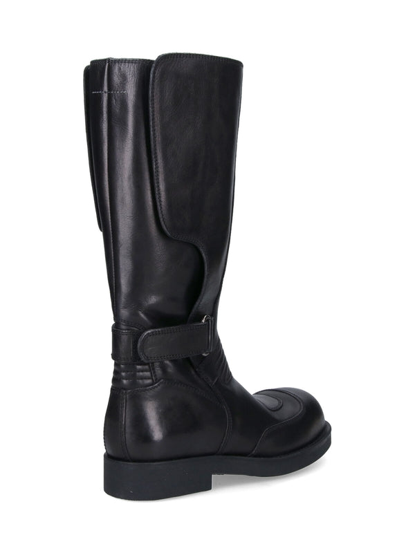 Mm6 Maison Margiela Black Middle Boots