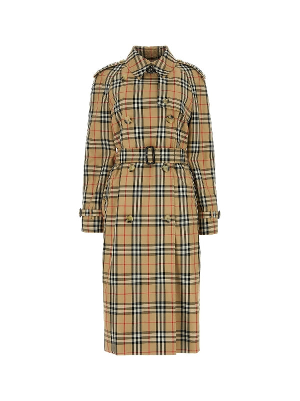 Vintage Check Trench Coat