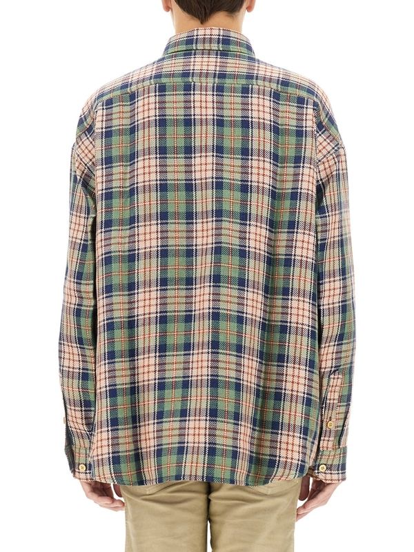 Checked Wool Linen Shirt