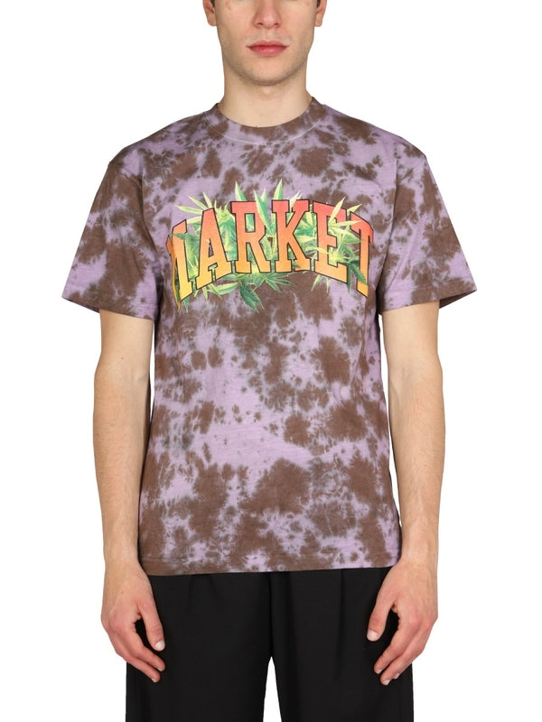 Tie-dye Logo Cotton T-shirt