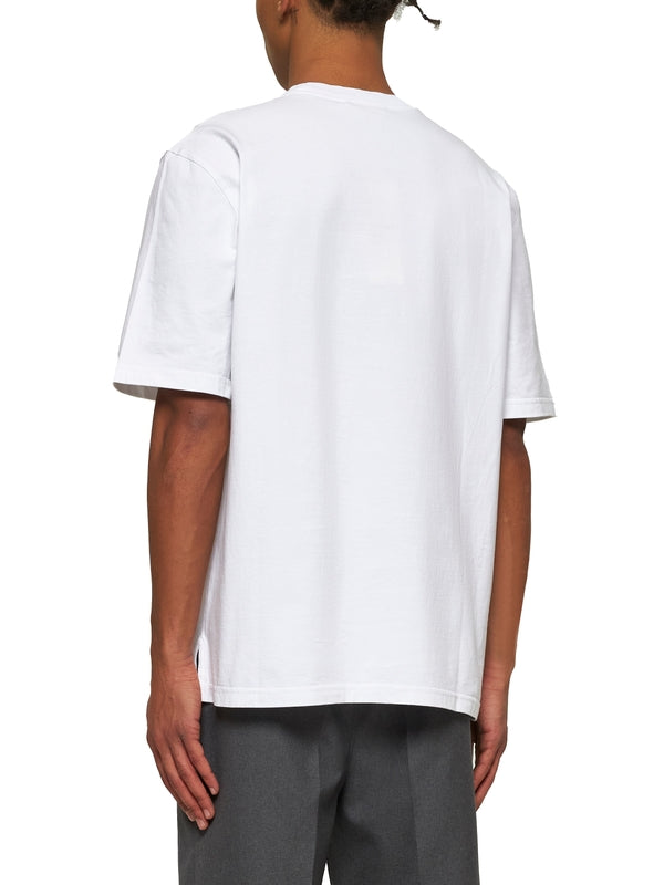 White Cotton Short-Sleeve T-Shirt