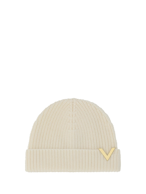 V Logo Wool Beanie