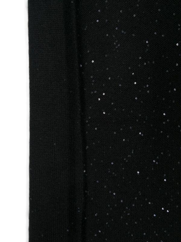 Sequin Detail Wool Blend Muffler