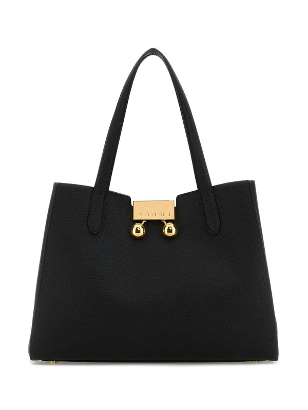 Troncal Leather Tote Bag