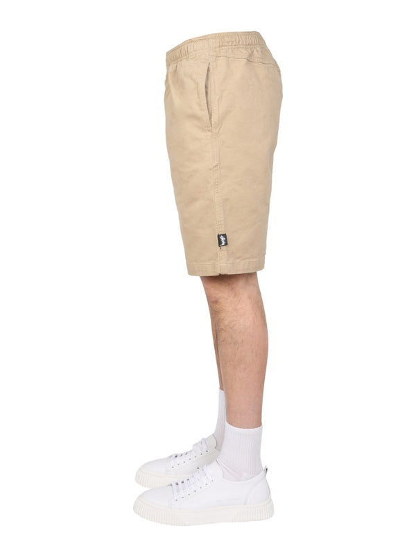 Logo Patch Cotton Shorts