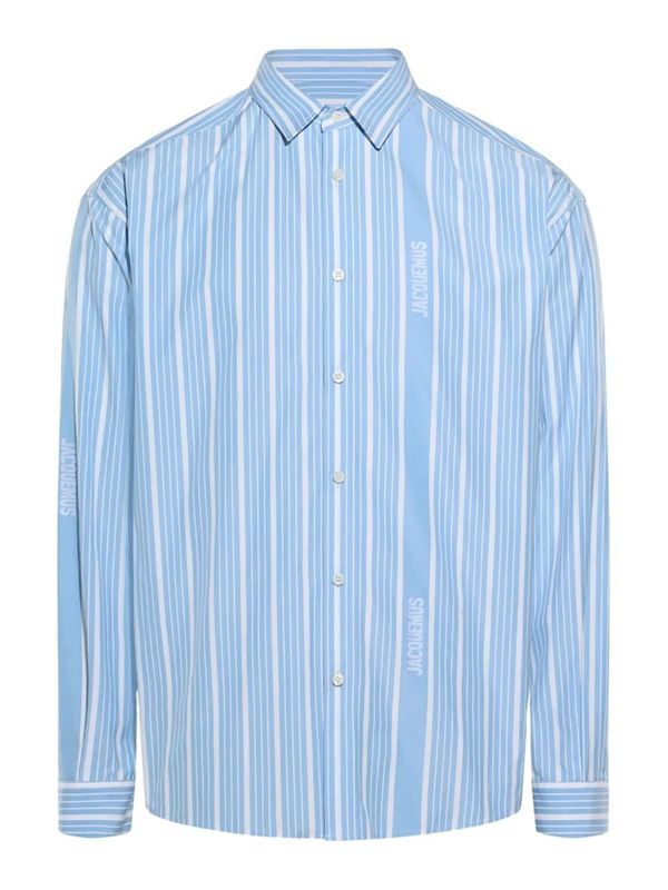 Simon stripe logo shirt