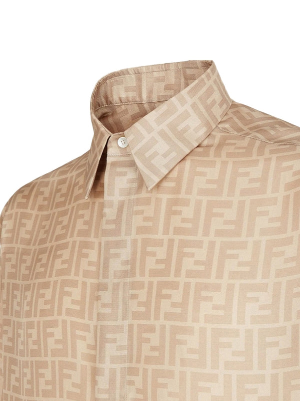 Allover FF Jacquard Silk Shirt