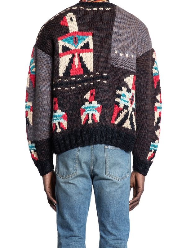 Jacquard Detail Wool Knit