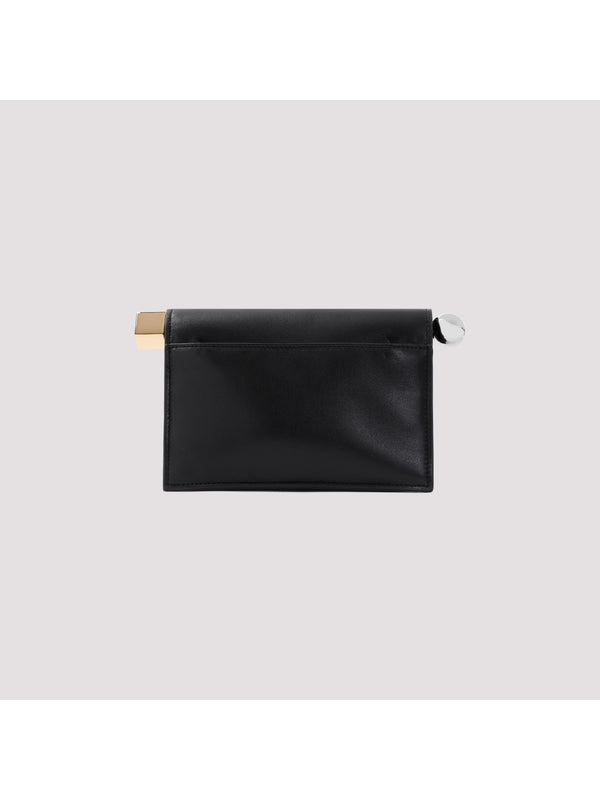 Rond Carre Leather Clutch Bag