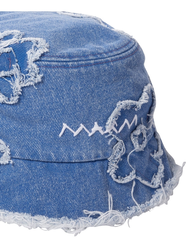 Flower Denim Bucket Hat