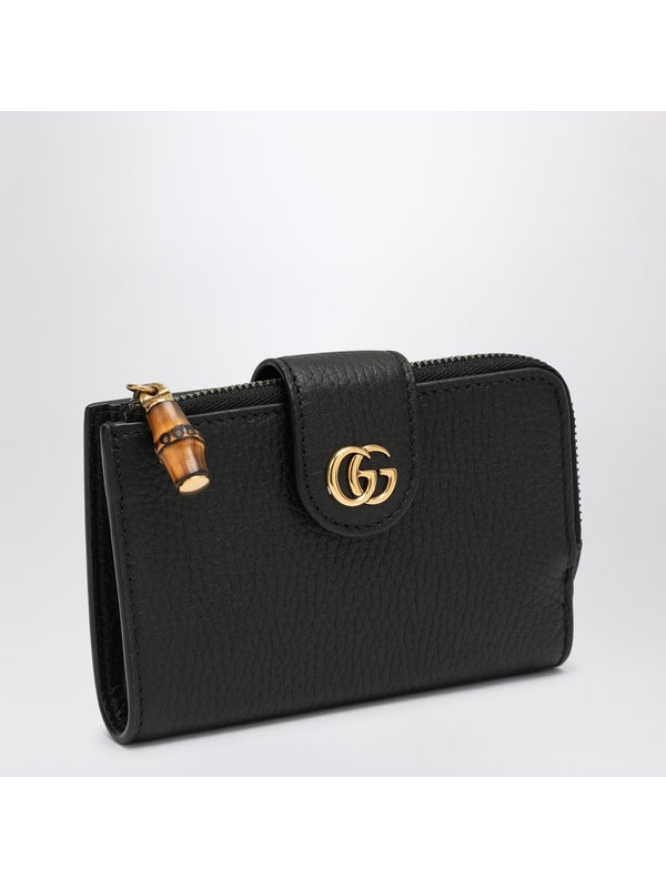 Bamboo GG Logo Leather Wallet