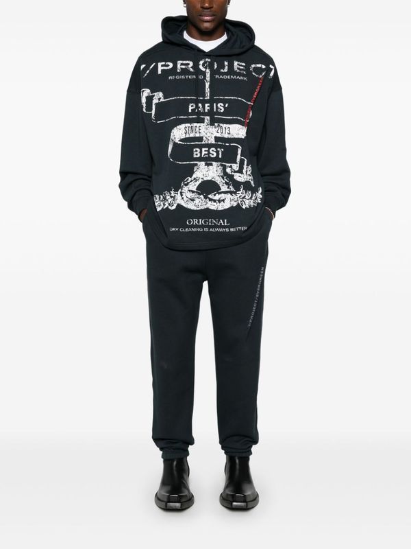 Logo Printed Cotton Hoodie