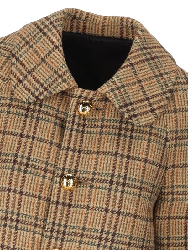 Victoire Check Wool Coat