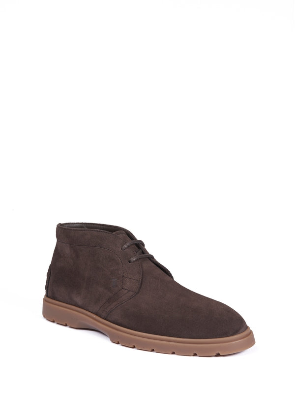 Logo Detail Suede Desert Boots