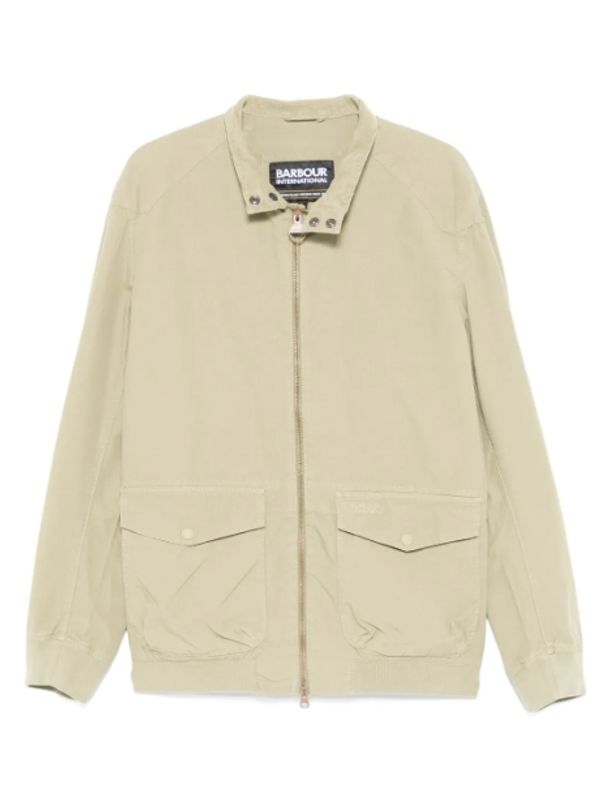 Flap Pocket Two Way Zip Up Cotton Jacket