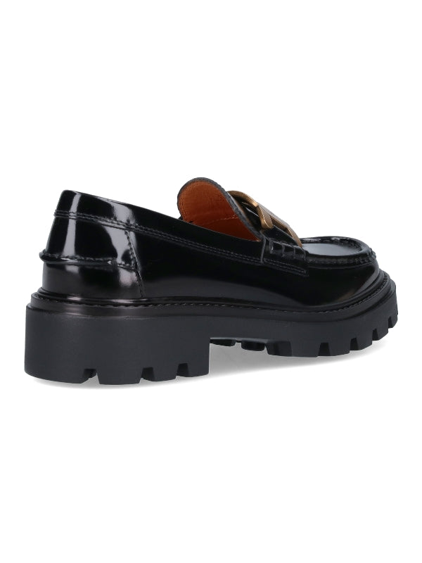 TOD'S - Chain Detail Leather Loafers - Jente
