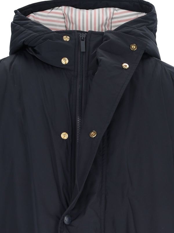 4-Bar Detail Hoodie Coat