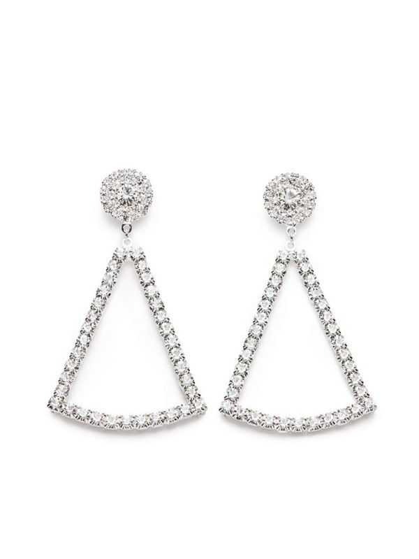 Angular Crystal Embellished
  Drop Earrings