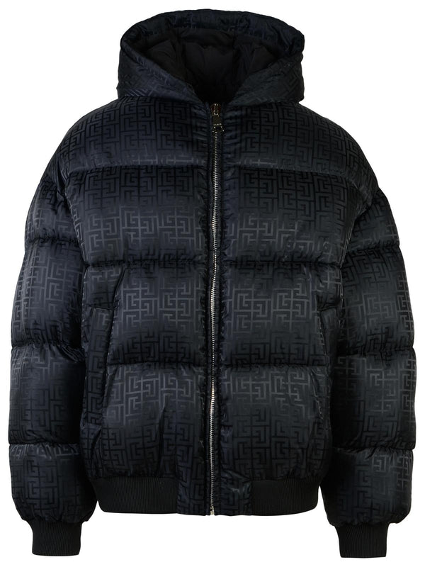 BALMAIN - Pimuno Monogram Hooded Puffer Jacket - Jente