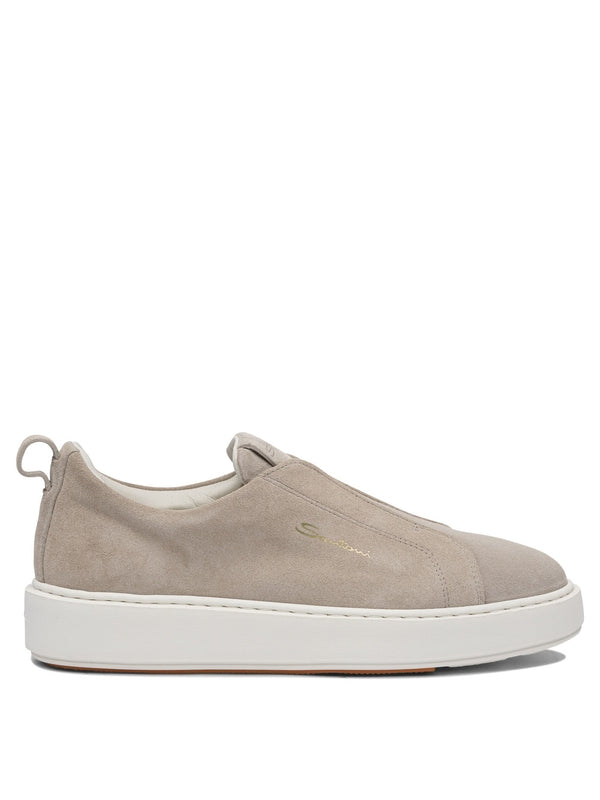 Logo Suede Low-Top Sneakers