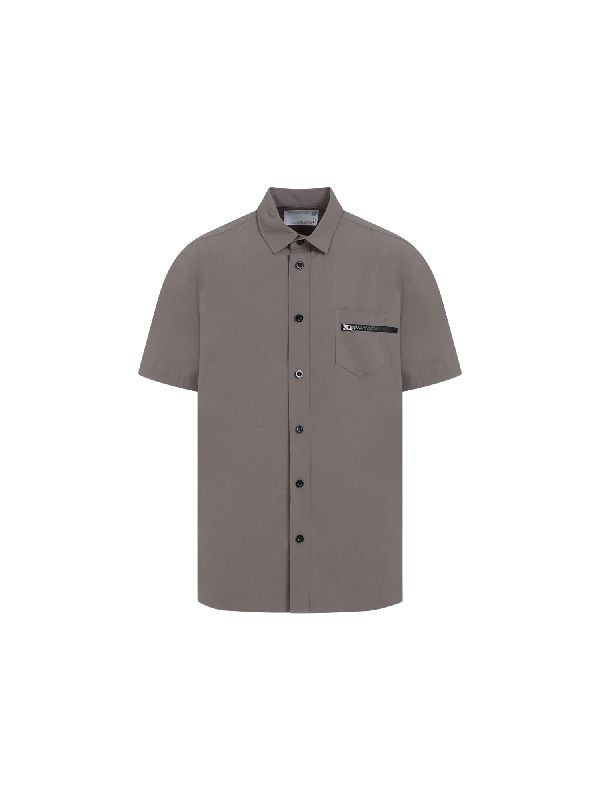 Zipper Pocket Short Sleeve Shirt