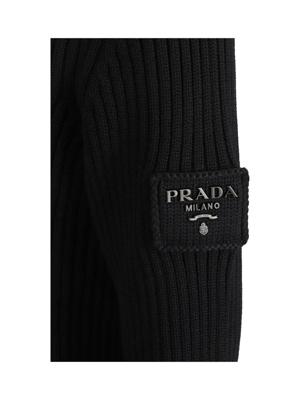 Triangle Logo Sleeve Wool Knit